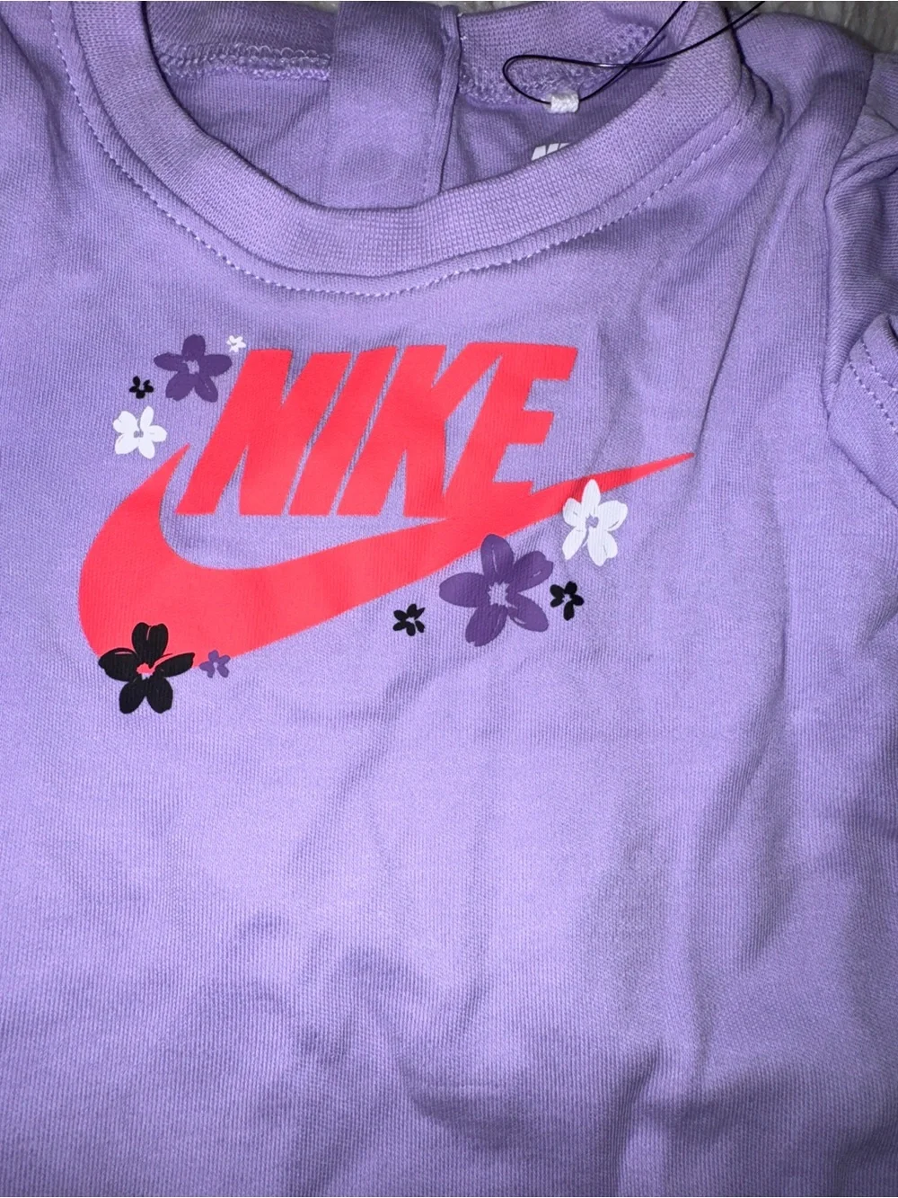 Nike Lavender Bodysuit & Purple Floral Leggings Set - Picture 4 of 6